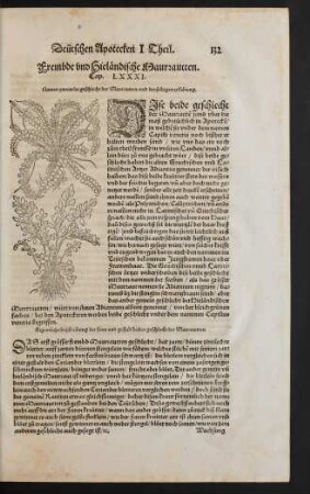 Frembde und Hieländische Maurrautten. Cap. LXXXI.