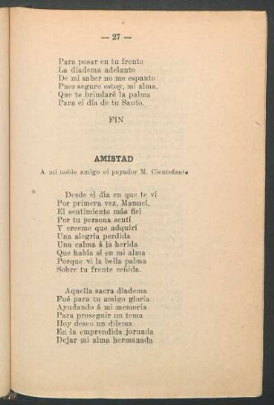 Amistad : A mi noble amigo el payador M. Cientofante