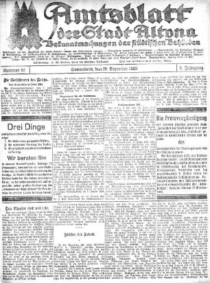 Nummer 52 : Sonnabend, den 29. Dezember 1923