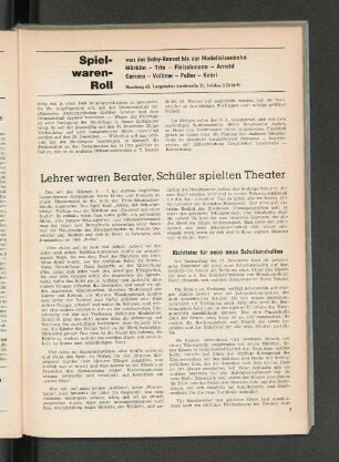Lehrer waren Berater, Schüler spielten Theater