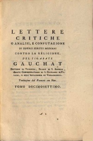 Gli Apologisti Della Religione Ossia Raccolta Di Opere Contro Gl'Increduli, 9,2