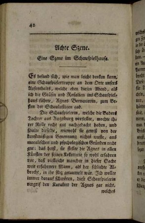 Achte Szene. Eine Szene im Schauspielhause.