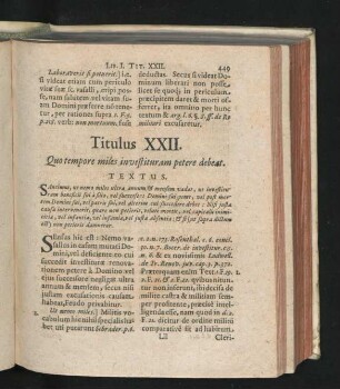 Titulus XXII. Quo tempore miles investituram petere debeat.