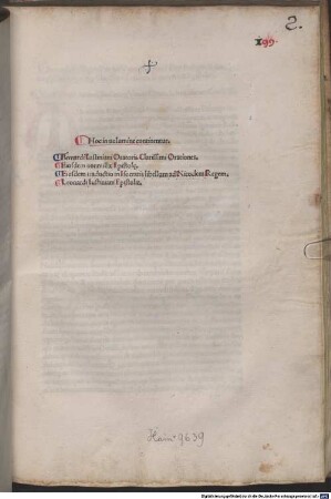 Bernardi Iustiniani Oratoris Clarissimi Orationes. Eiusdem nonnullae Epistole