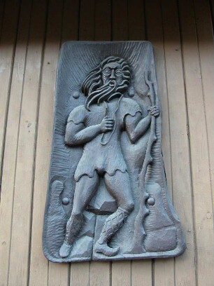 Rübezahl-Relief im Ort Podgorzyn bei Jelina Gora