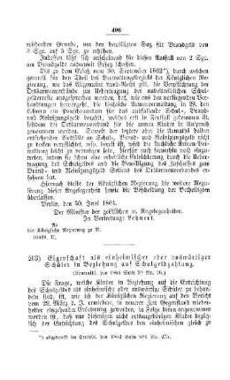 Eigenschaft als einheimischer oder auswärtiger Schüler in Beziehung auf Schulgeldzahlung : [V. Elementarschulwesen]