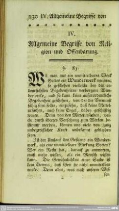 IV. Allgemeine Begriffe von Religion und Offenbarung