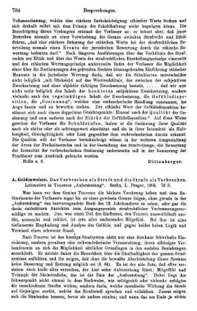 784-785, A. Goldenweiser, Das Verbrechen als Strafe und die Strafe als Verbrechen. Leitmotive in Tolstois "Auferstehung", 1904