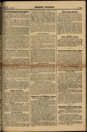 Zweite Ausgabe vom Montag, den 08. Mai 1939.
