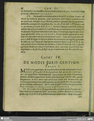 Caput IV. De Modi Iuris Gentium