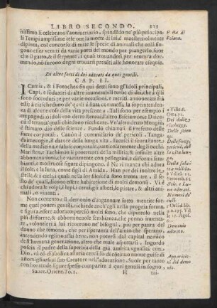 Cap. II. Di altre sorti di dei adorati da quei gentili