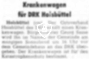 Krankenwagen für DRK Hoisbüttel