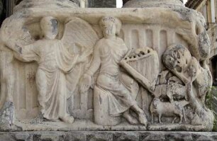 Mittleres Portal — Ein Engel erscheint David