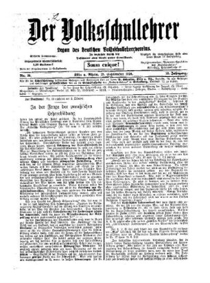 In der Frage der preußischen Lehrerbildung
