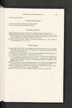 Gedruckte Quellen.
