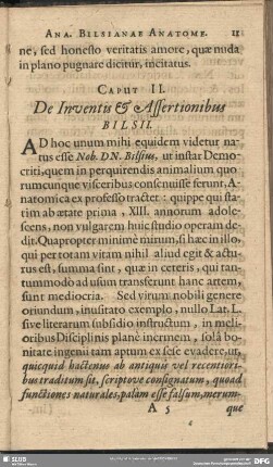 Caput II. De Inventis & Assertionibus Bilsii