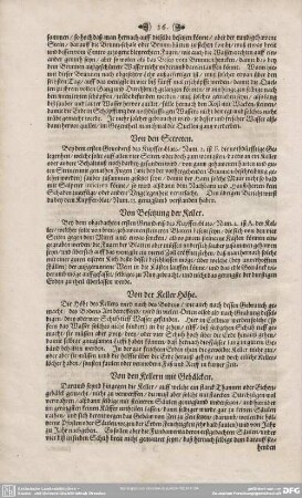 Von Besetzung der Keller.