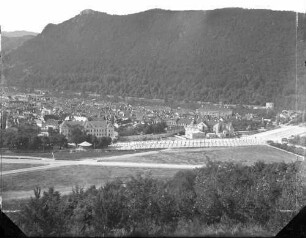 Kronstadt: Panorama 189 II: vom Schlossberg mit Bastion und Straße St. Johann