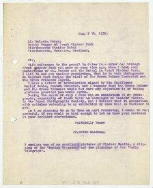 Brief an Malcolm Murray