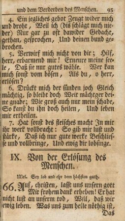 IX. Von der Erlösung des Menschen