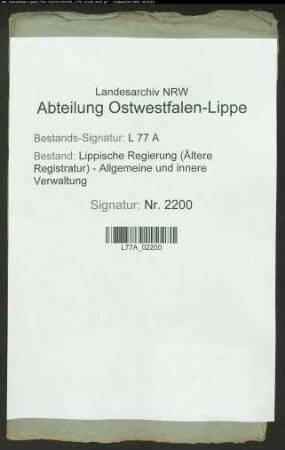 Konkurs des Amtmann Lucanus zu Detmold: Bestallung des Amtmanns Johann Konrad Lucanus zu Detmold