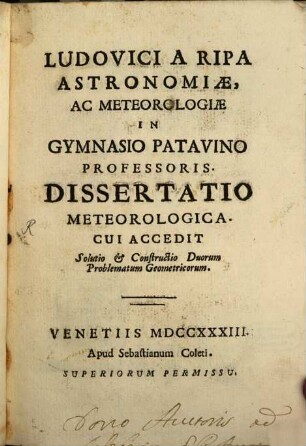 Dissertatio Meteorologica