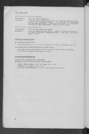 I.4 Studentenschaft
