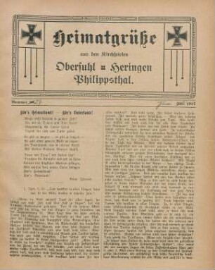 27.1917: Heimatgrüße aus den Kirchspielen Obersuhl, Heringen, Philippsthal