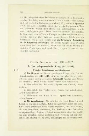 Dritter Zeitraum. Von 431-362