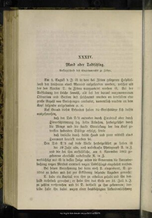 XXXIV. Mord oder Todtschlag : Anklage des Staatsanwalts zu Zittau