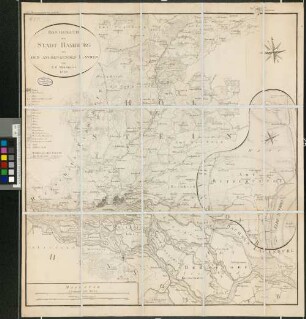 Das Gebieth Der Stadt Hamburg Mit Den Angrenzenden Landen