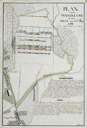WHK 41 Hessische Revüen und Manöver: Manöver im Forst bei Kassel, 23. Mai 1791