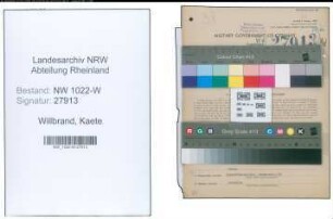 Entnazifizierung Kaete Willbrand , geb. 24.02.1907 (Krankenschwester)