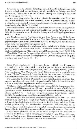 Hucker, Bernd Ulrich :: Stift Bassum, eine 1100jährige Frauengemeinschaft in der Geschichte, mit Beiträgen von Barbara von Wallenberg Pachaly, Axel Freiherr von Campenhausen, Axel Fahl - Dreger ..., (Schriften des Instituts für Geschichte und Historische Landesforschung Vechta, 3) : Bremen, Ed. Temmen, 1995