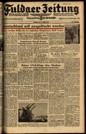 Ausgabe vom Mittwoch, den 10. März 1943.