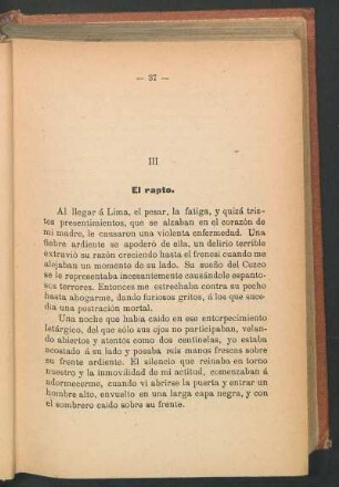 III El rapto.