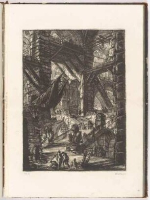 Die Treppe mit Trophäen, aus der Folge "Carceri d’invenzione"