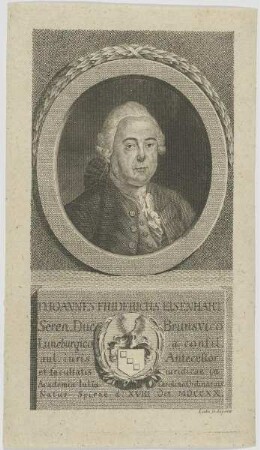 Bildnis des Ioannes Fridericus Eisenhart