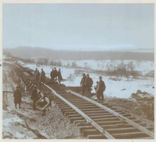 Foto einer Brücke beim Bahnbau Obermichelbach - Waldighofen