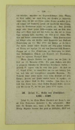 56. Joseph II., Kaiser von Deutschland. 1765-1790