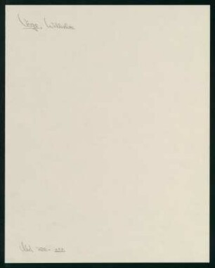 Briefe Wilhelm Vöge an Robert Vischer