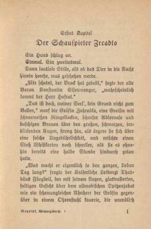 Erstes Kapitel. Der Schauspieler Zrealdo