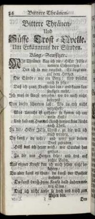 Bittere Thränen- und Süsse Trost-Quelle.
