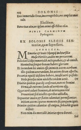 Ex Solonis Elegiis Sententiae, quae supersunt.