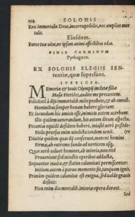 Ex Solonis Elegiis Sententiae, quae supersunt.