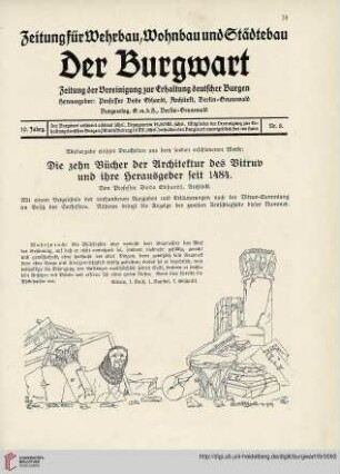 19: Wiedergabe einiger Druckseiten aus dem soeben erschienenen Werke: Die zehn Bücher der Architektur des Vitruv und ihre Herausgeber seit 1484