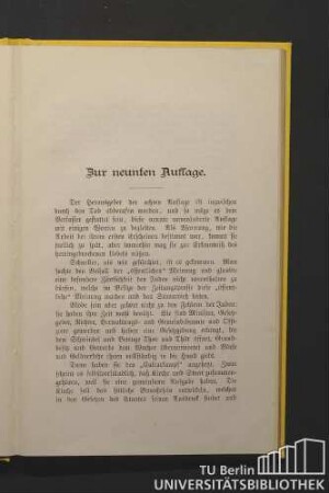 Zur neunten Auflage.