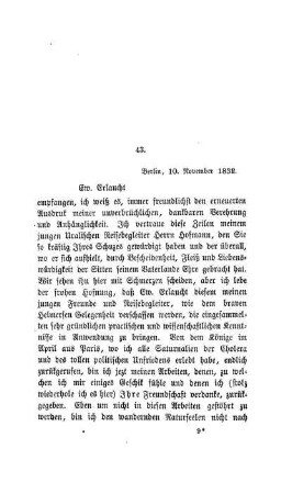 43. H. Berlin, 10. November 1832
