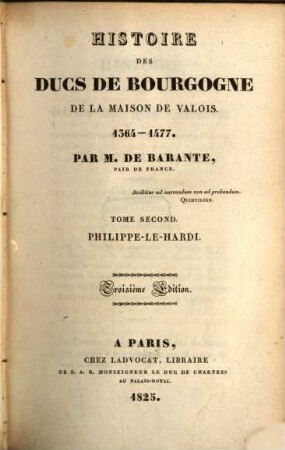 Histoire des ducs de Bourgogne de la maison de Valois : 1364 - 1477, 2. Philippe-le-Hardi