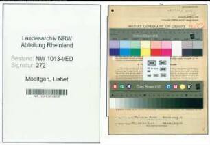 Entnazifizierung Lisbet Moeltgen , geb. 16.07.1908 ()